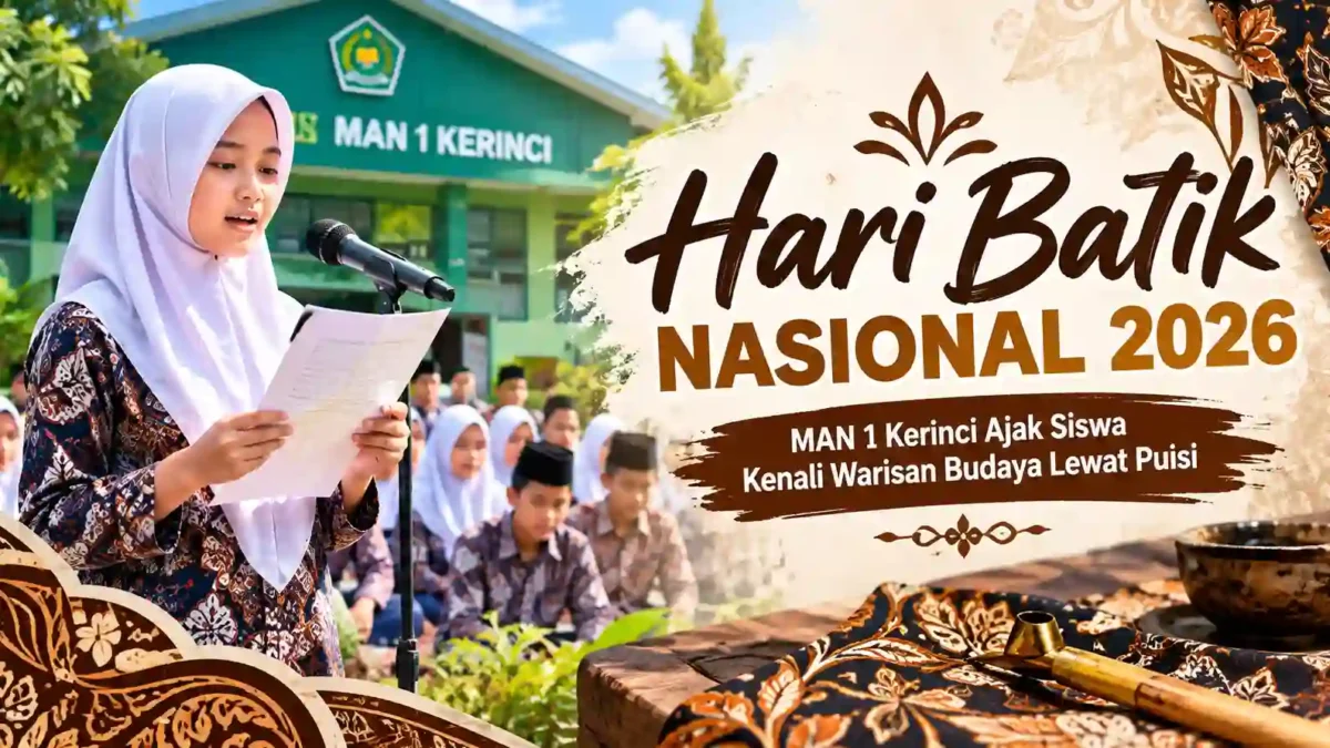 Hari Batik Nasional 2026, MAN 1 Kerinci Ajak Siswa Kenali Warisan Budaya Lewat Puisi. (Gambar: Ilustrasi AI)