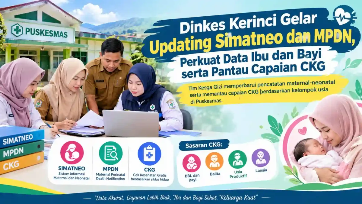 Dinkes Kerinci Gelar Updating Simatneo dan MPDN, Perkuat Data Ibu dan Bayi serta Pantau Capaian CKG. (Gambar: Ilustrasi AI)