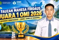 Fauzan Mahesa Firdaus, Siswa MAN 1 Sungai Penuh Juara 1 OMI 2026 dan Wakili Jambi ke Tingkat Nasional. (Foto: Instagram/humaskemenagspn/di olah AI)
