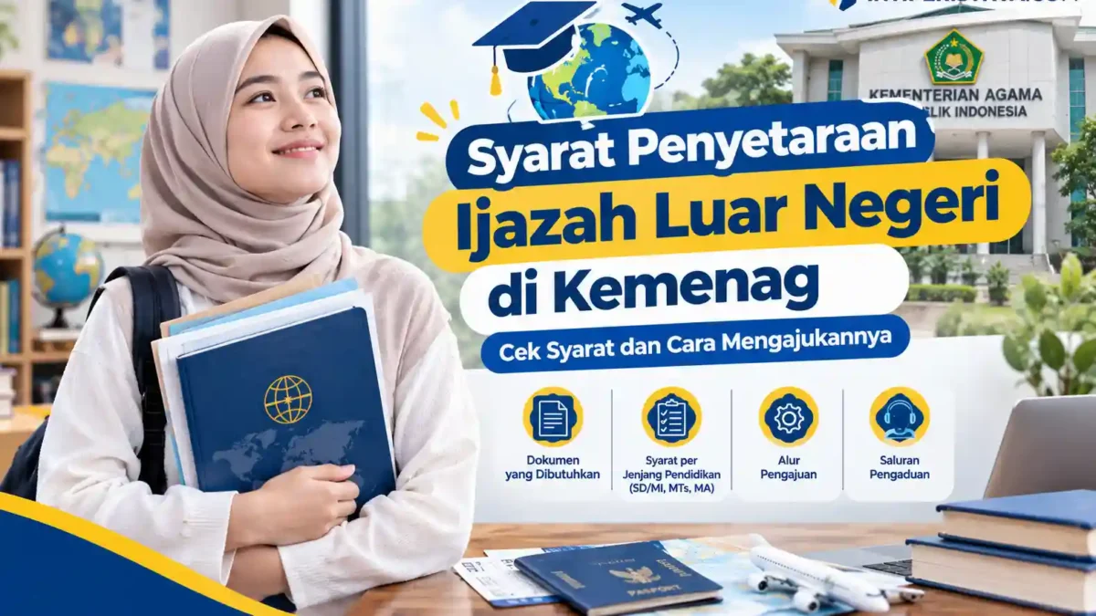 Syarat Penyetaraan Ijazah Luar Negeri di Kemenag, Ini Dokumen dan Alurnya. (Gambar: Ilustrasi AI)