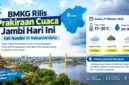 BMKG Rilis Prakiraan Cuaca Jambi Hari Ini, Cek Kondisi 11 Kabupaten/Kota. (Gambar: Ilustrasi AI)