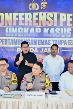 Polda Tangani 32 Kasus PETI di Jambi, 71 Orang Jadi Tersangka