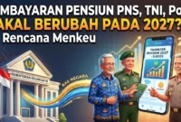 Pembayaran Pensiun PNS, TNI, Polri Bakal Berubah pada 2027? Ini Rencana Menkeu. (Gambar: Ilustrasi AI)