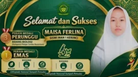 Maisa Ferlina, Siswi MAN 1 Kerinci, Raih Medali Emas dan Perunggu di Dua Kompetisi Akademik Nasional. (Foto: man1kerinci.mdrsh)
