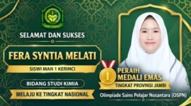 Siswi MAN 1 Kerinci Fera Syntia Melati Raih Emas OSPN Kimia, Melaju ke Nasional. (Foto: man1kerinci.mdrsh)